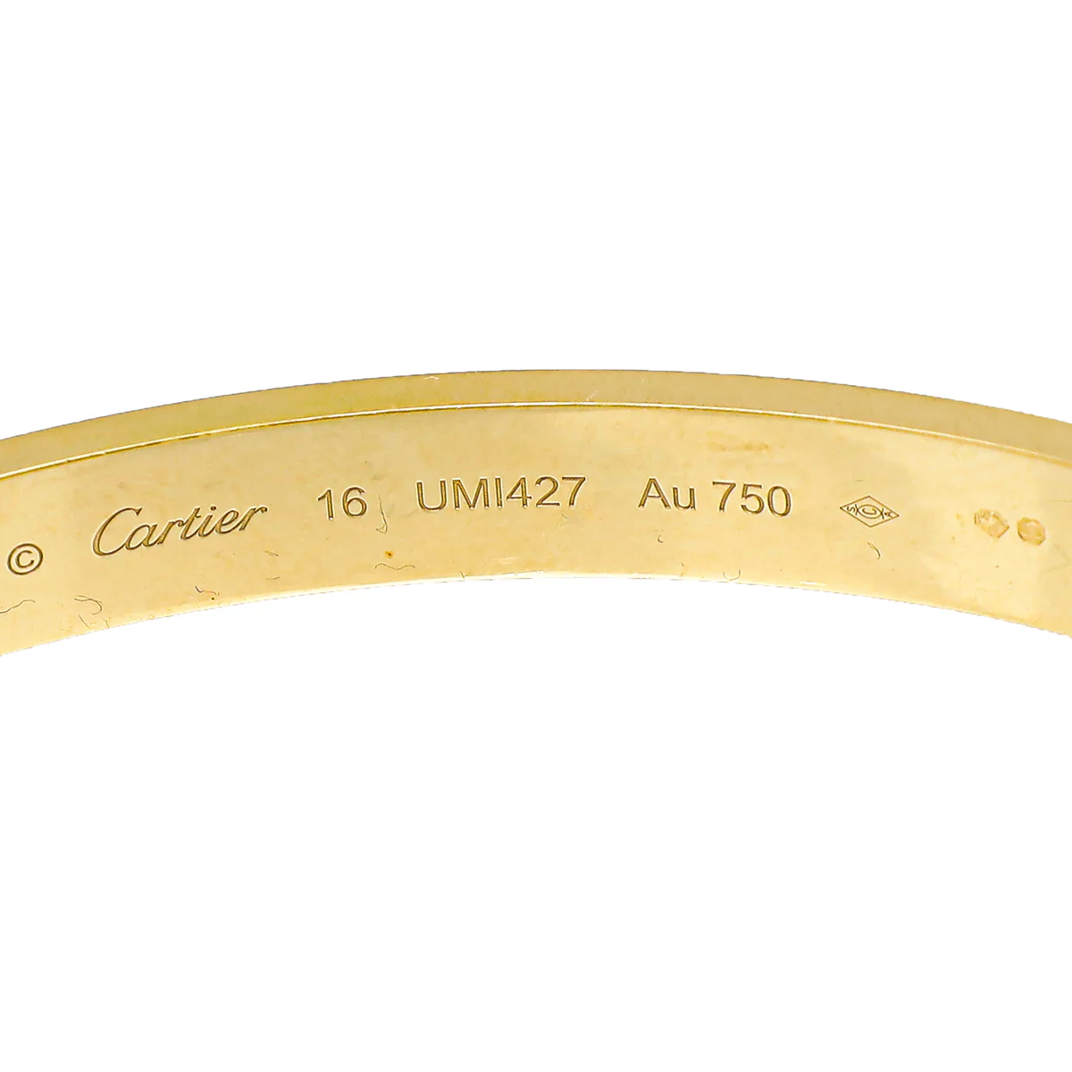 Cartier 18K Yellow Gold Love Classic Bracelet 16