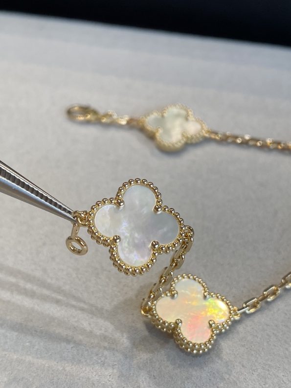 Van Cleef Bracelet Dupe, White Clover Bracelet