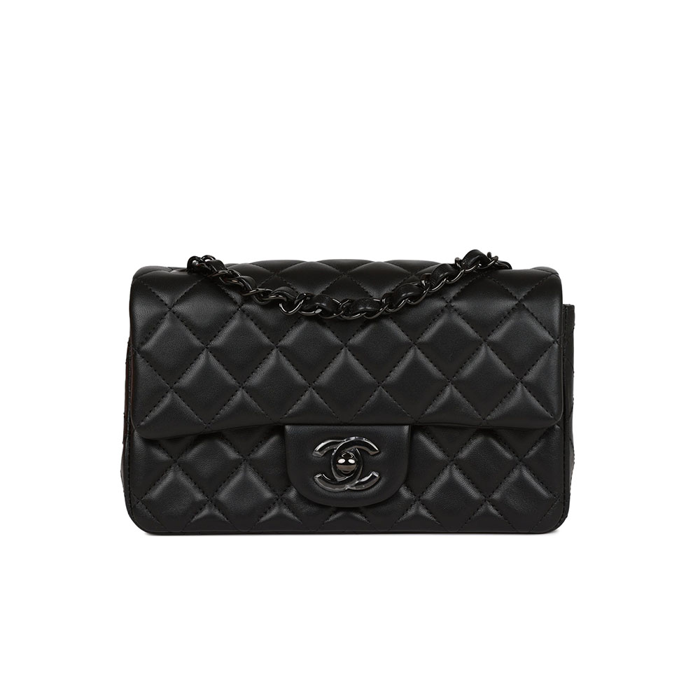 Chanel Classic Flag Bag Flap Bag SO Black Lambskin 20CM Shoulder Bag(Replica)