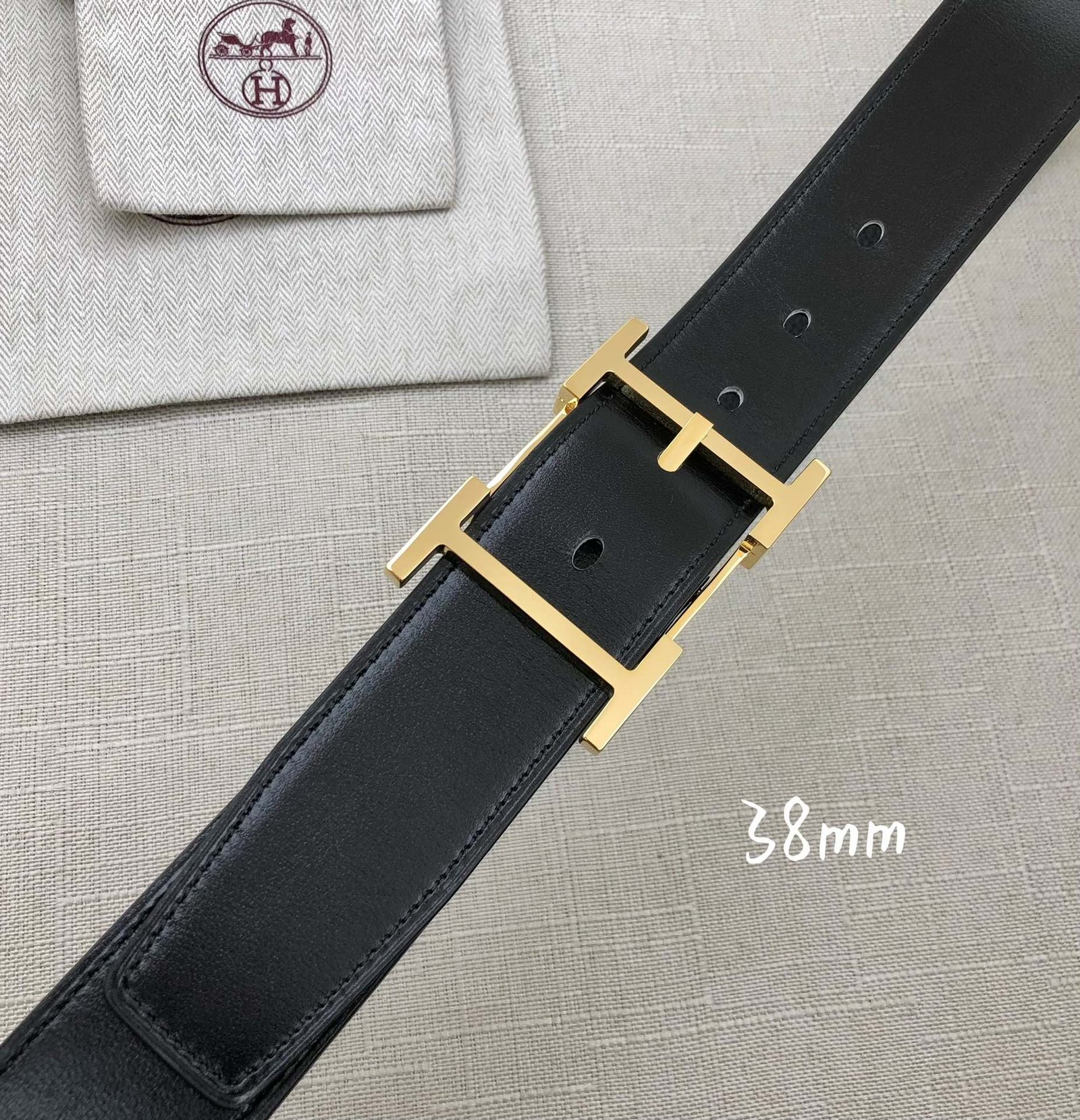 Hermes H Belt Buckle & Reversible Black For Women, Women Belt 380MM