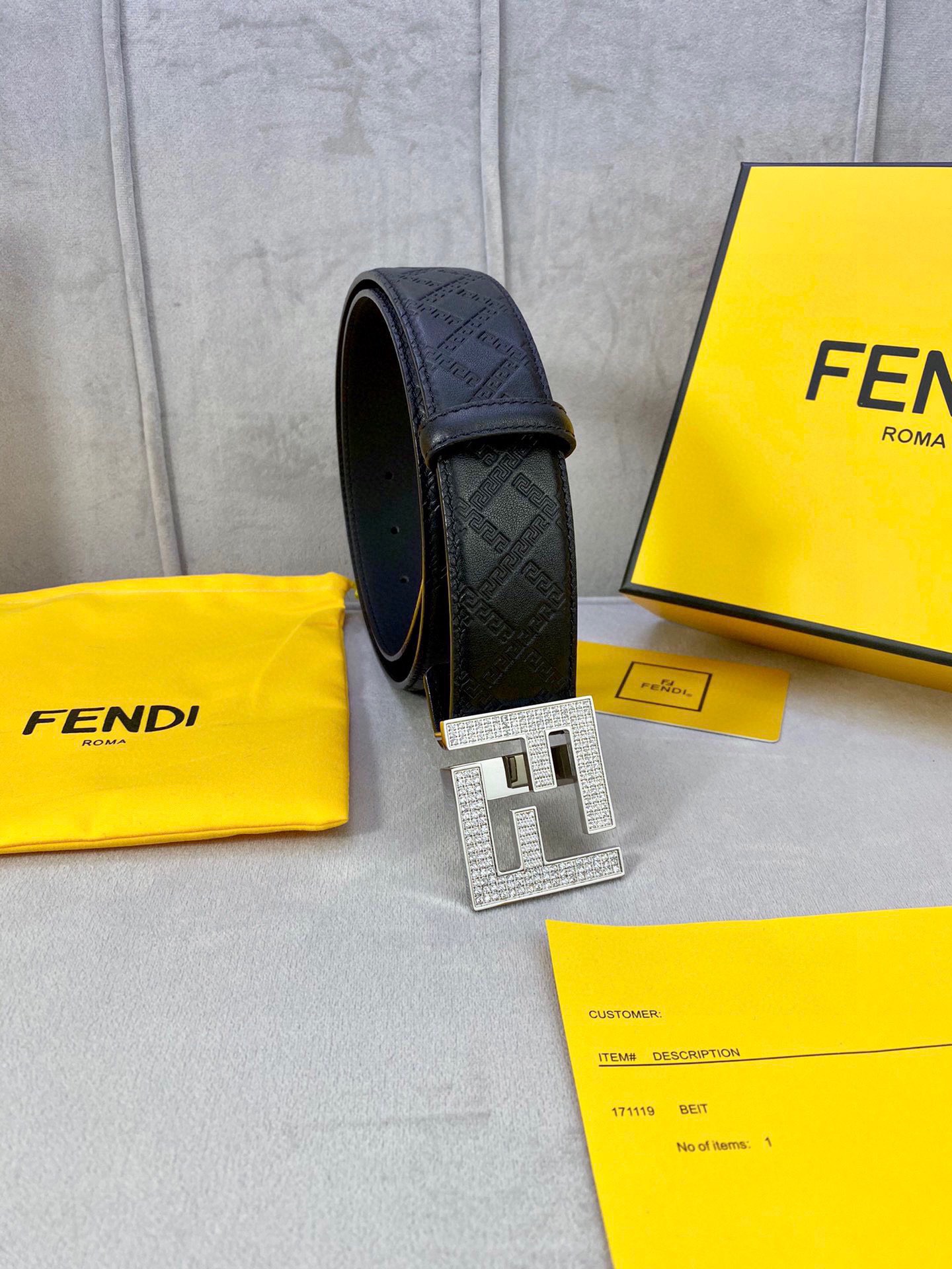 Fendi Leather Belts 1:1 Mirror Version