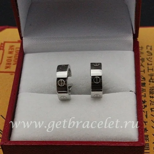 Copy Cartier Love Earrings White Gold B8028900