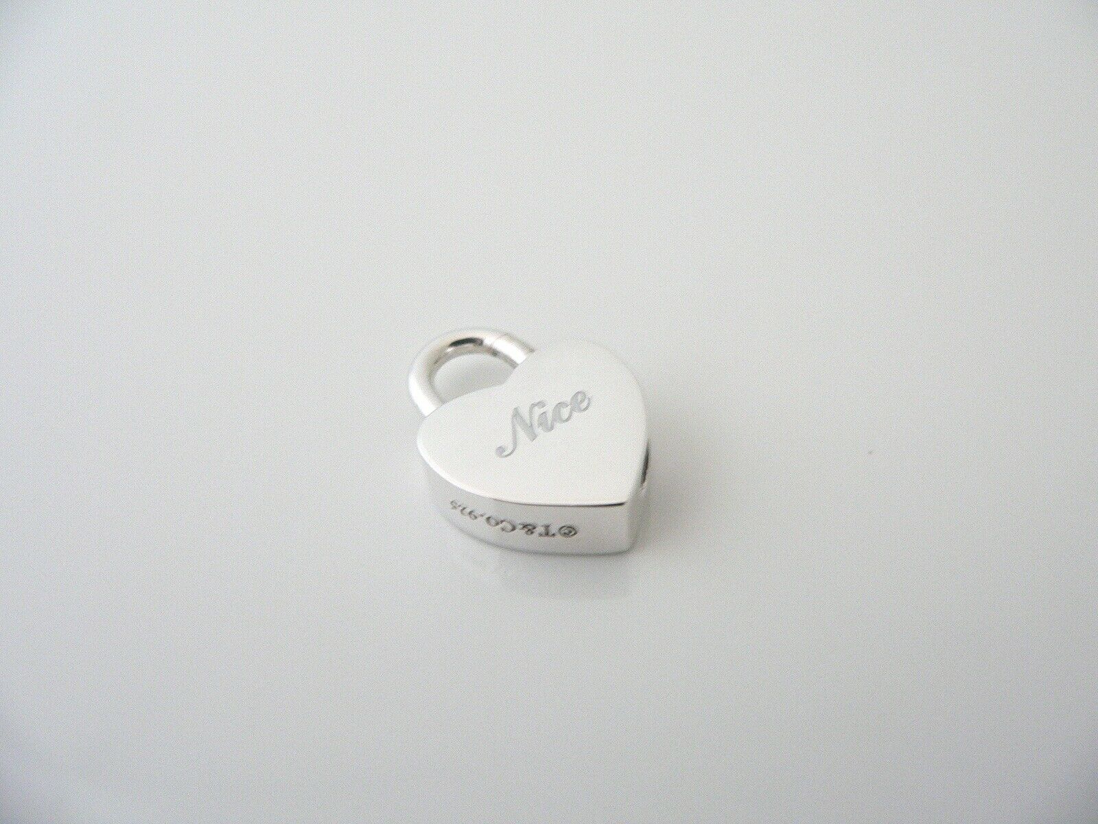 Tiffany & Co Naughty Nice Heart Padlock Charm 4 Necklace Bracelet Excellent Gift
