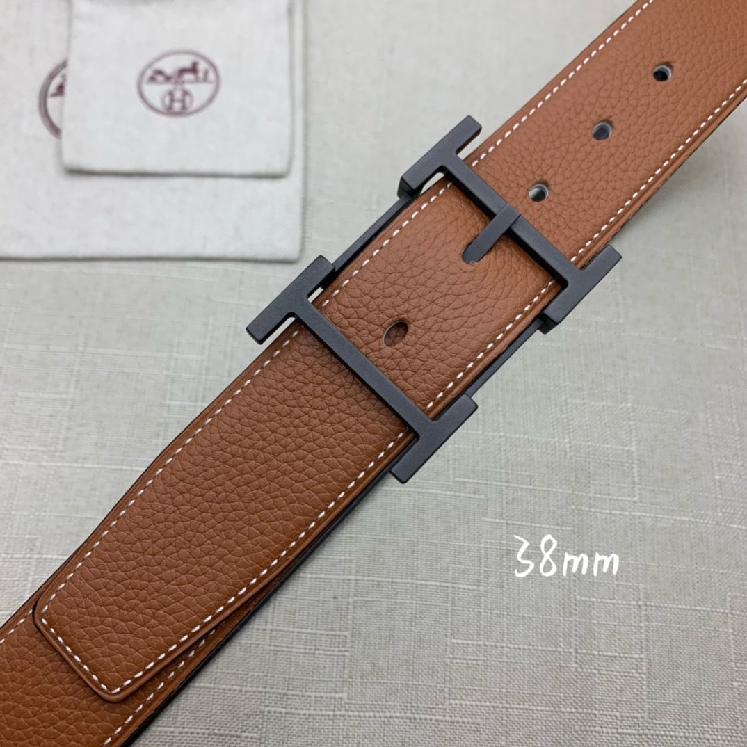 Hermes H Belt Buckle & Reversible Brown For Women, Women Belt 380MM