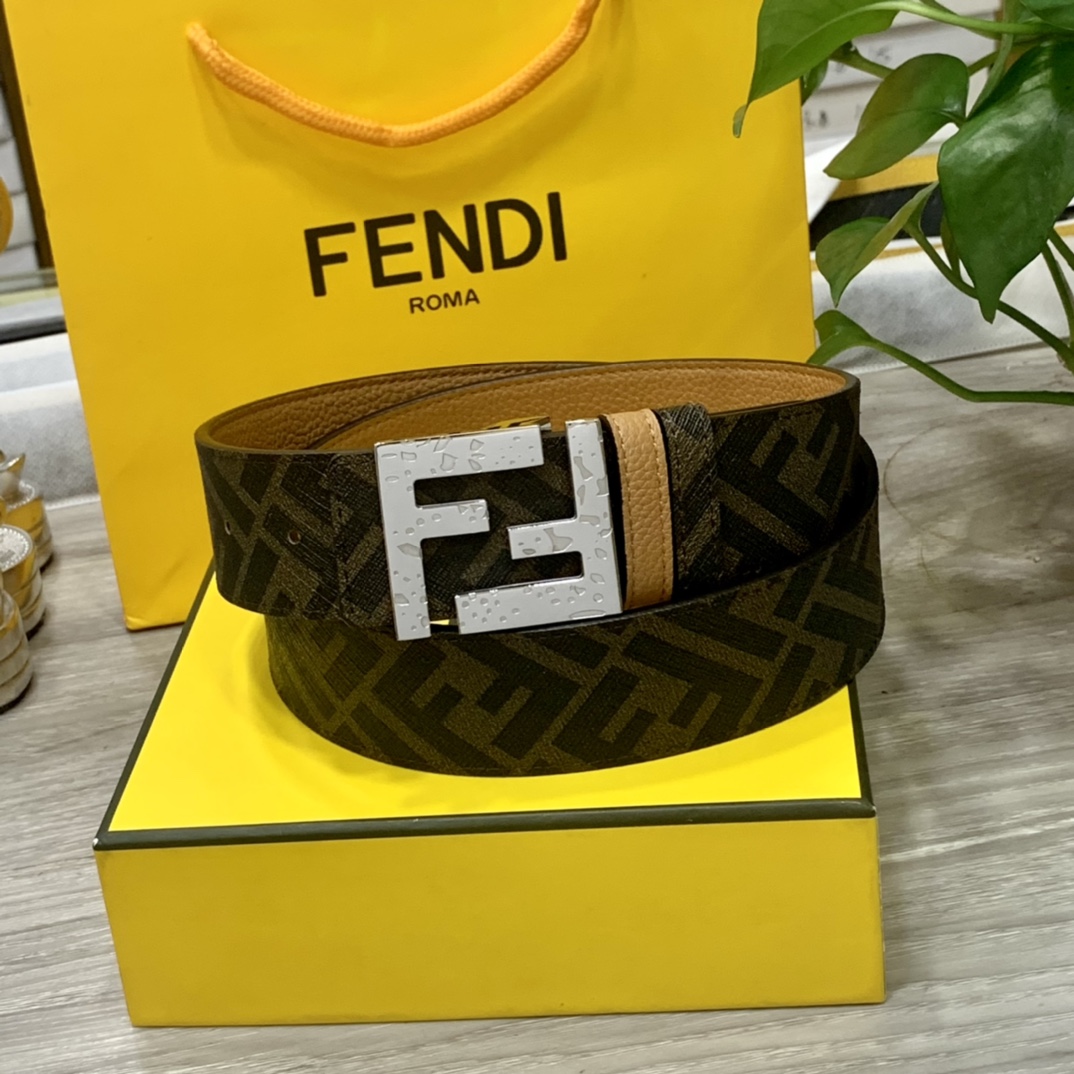 Fendi Leather Belts 1:1 Mirror Version
