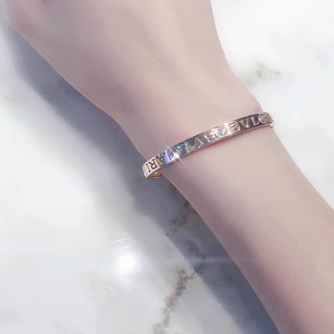 Bvlgari Monogrammed Bracelet with Solitaire