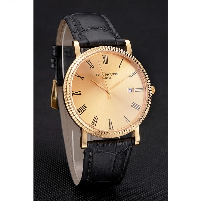 Calatrava Roman Dial Gold 40 mm, Yellow Gold Plated