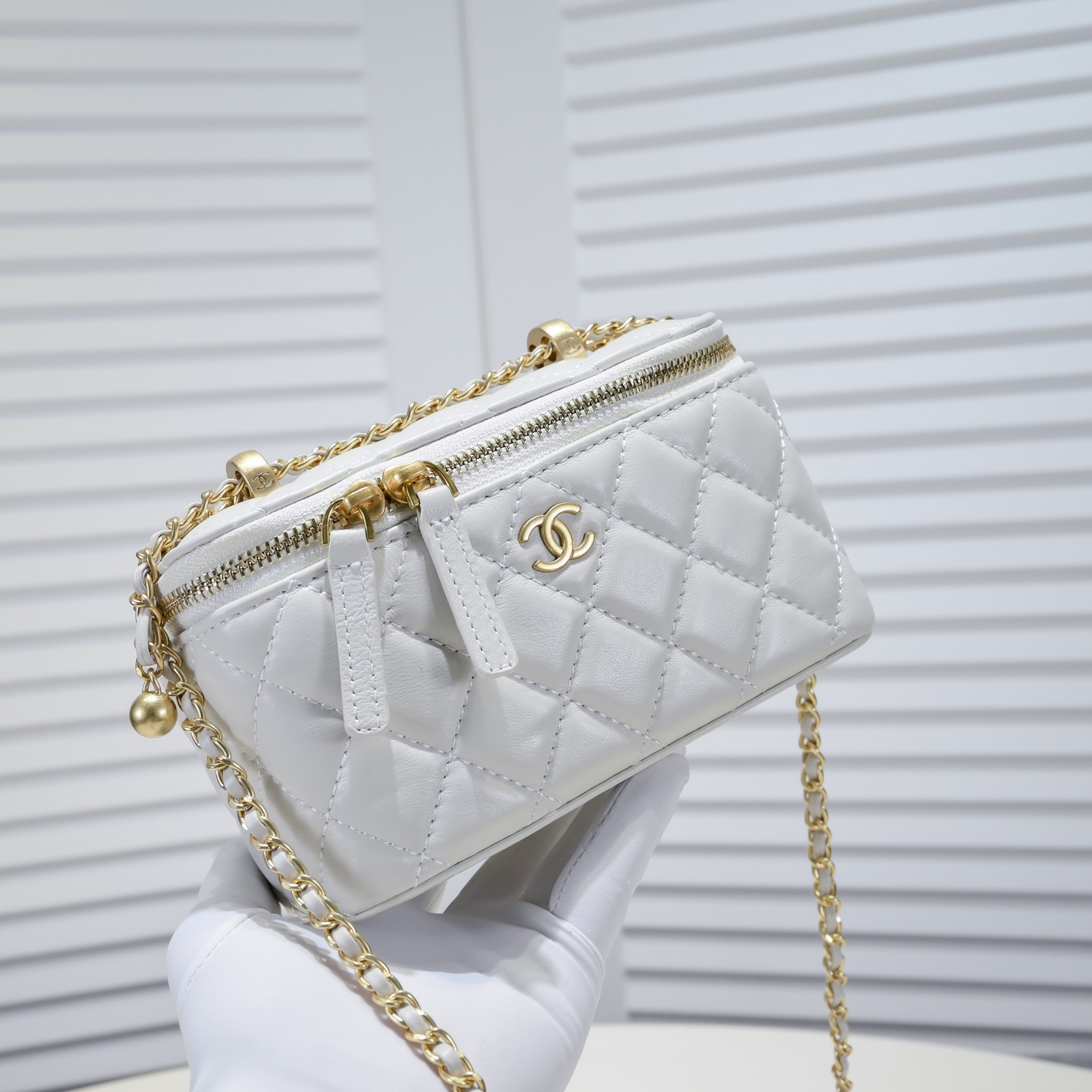 Chanel Cosmetics Box Makeup Shoulder Bag Handbag