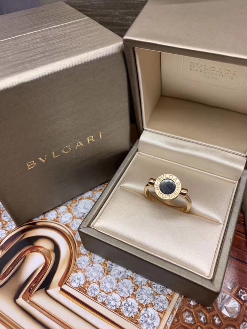 BVLGARI BVLGARI RING, White & Black