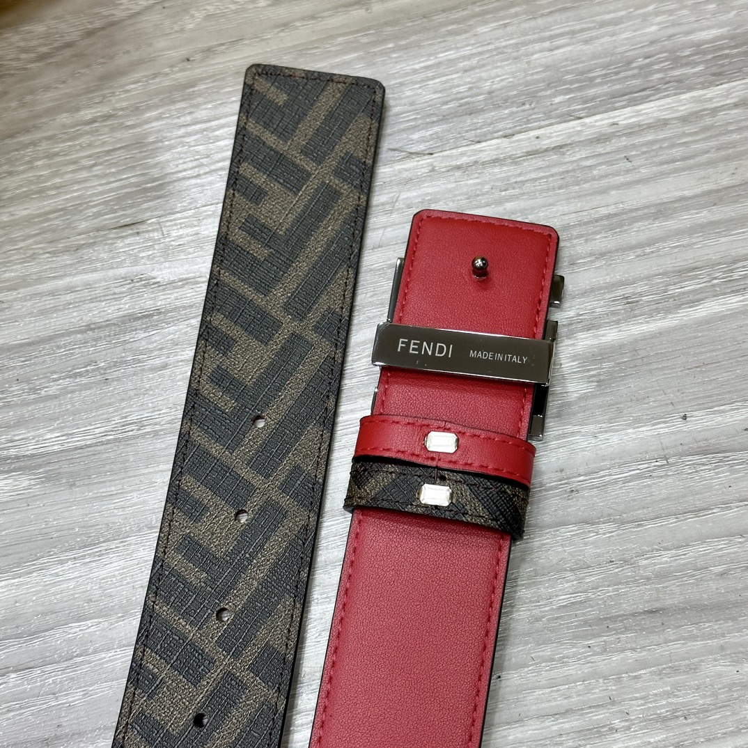 Fendi Leather Belts 1:1 Mirror Version
