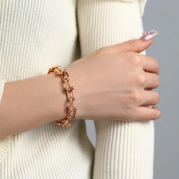 Tiffany Bracelet Replica, Link Bracelet, White Gold& Gold& Rose Gold