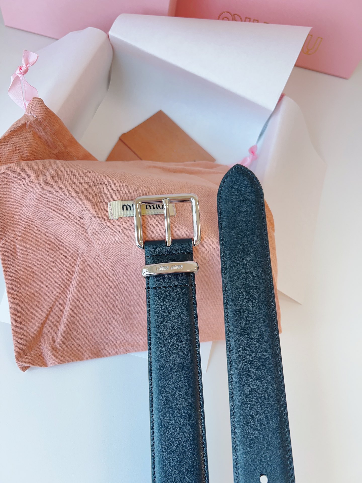 MiuMiu Leather Belts 1:1 Mirror Version