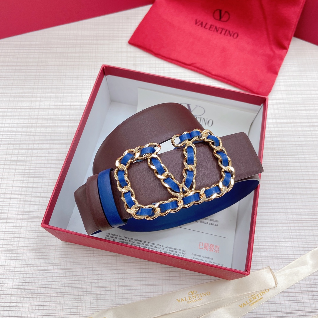 Valentino Leather Belts 1:1 Mirror Version