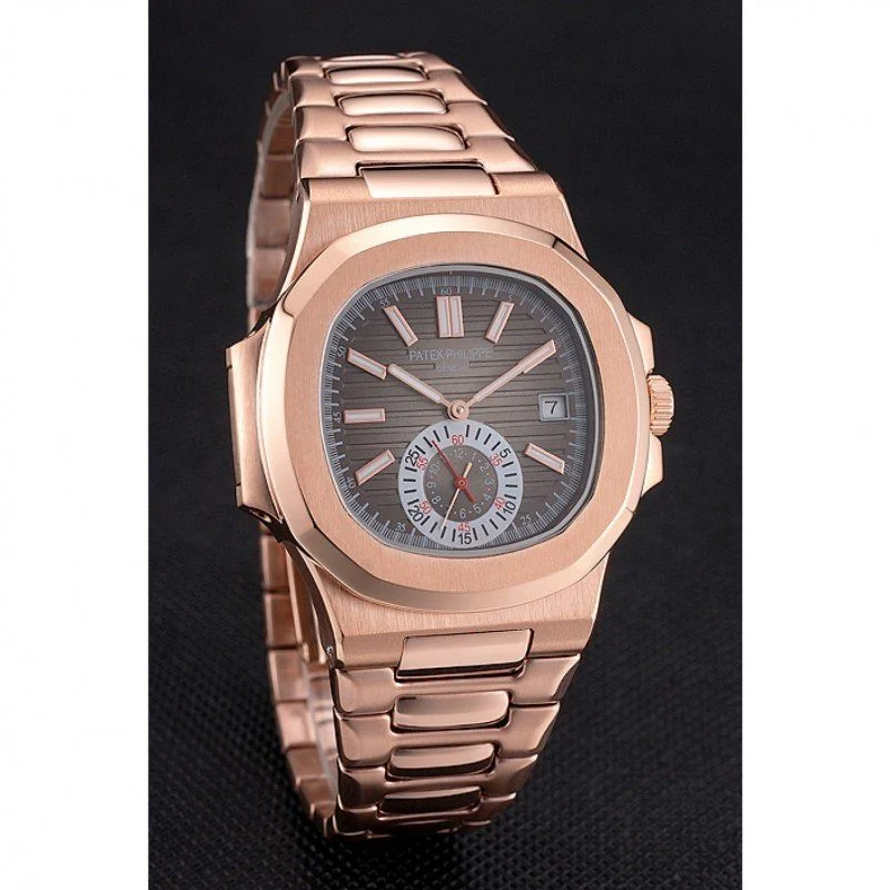 Nautilus 5980/1R-011 Dial Silver 40 mm, Rose Gold