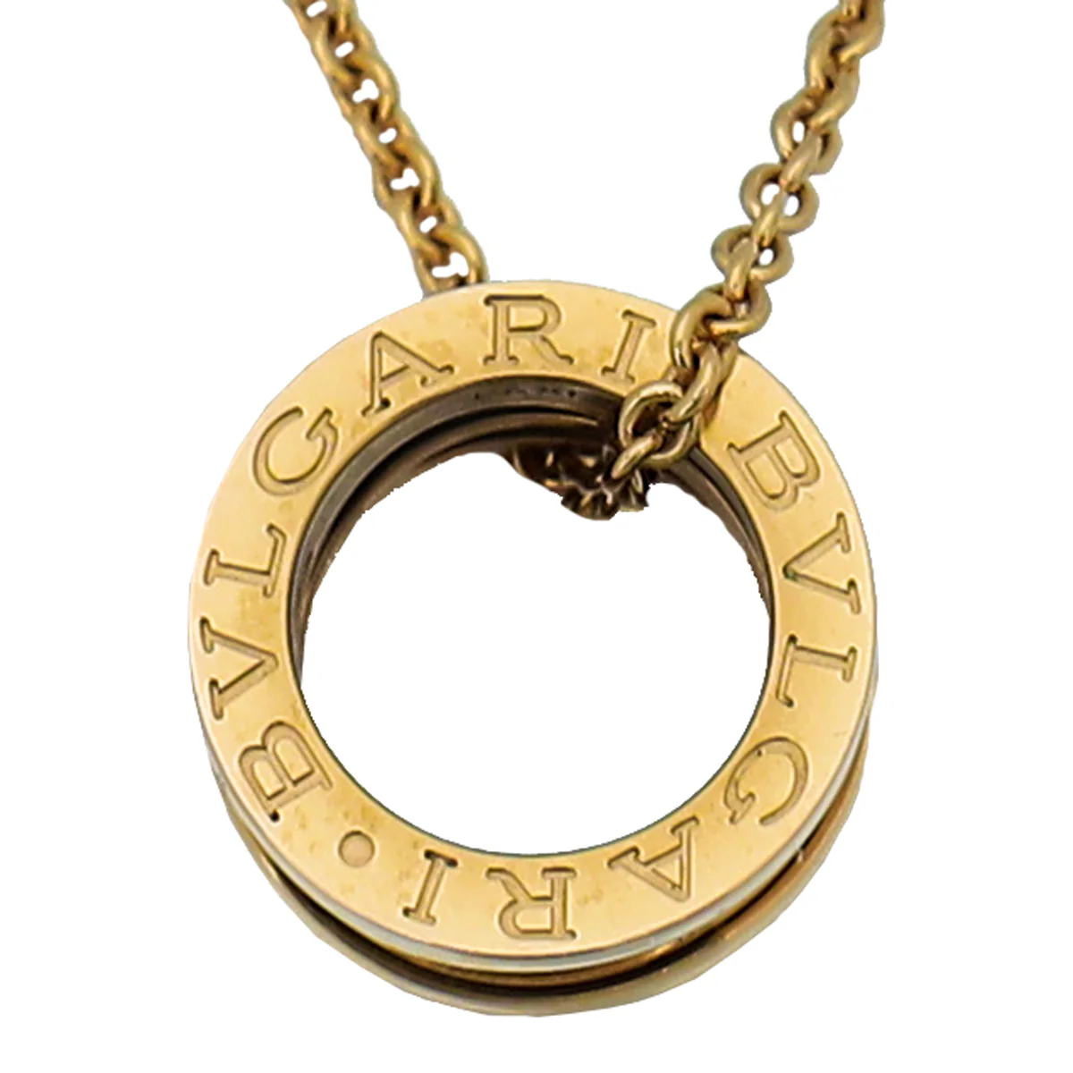 Bvlgari 18K Rose Gold Black Ceramic B Zero1 Design Legend Necklace