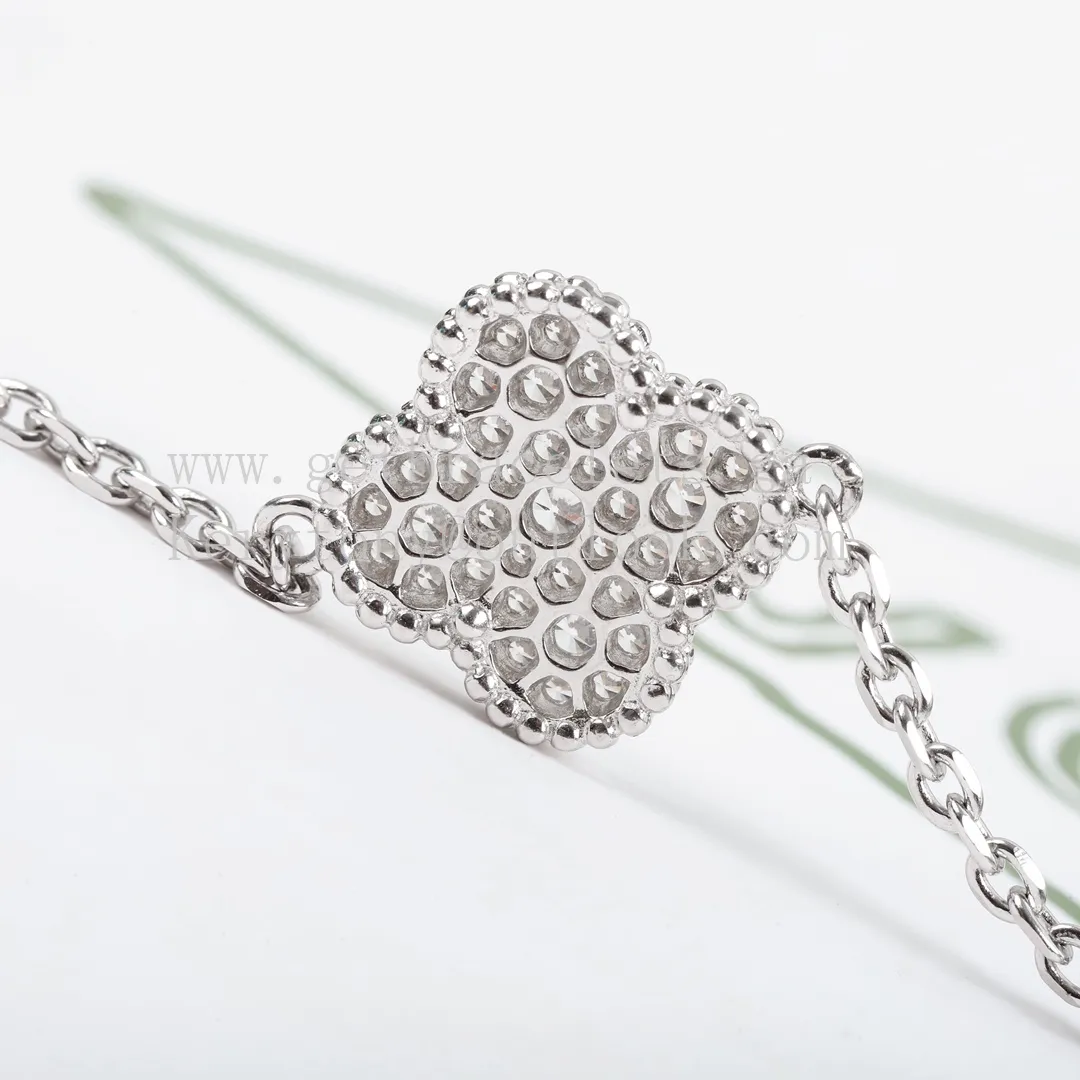 Van Cleef Arpels Magic Alhambra Bracelet 5 Motifs White Gold with Diamonds