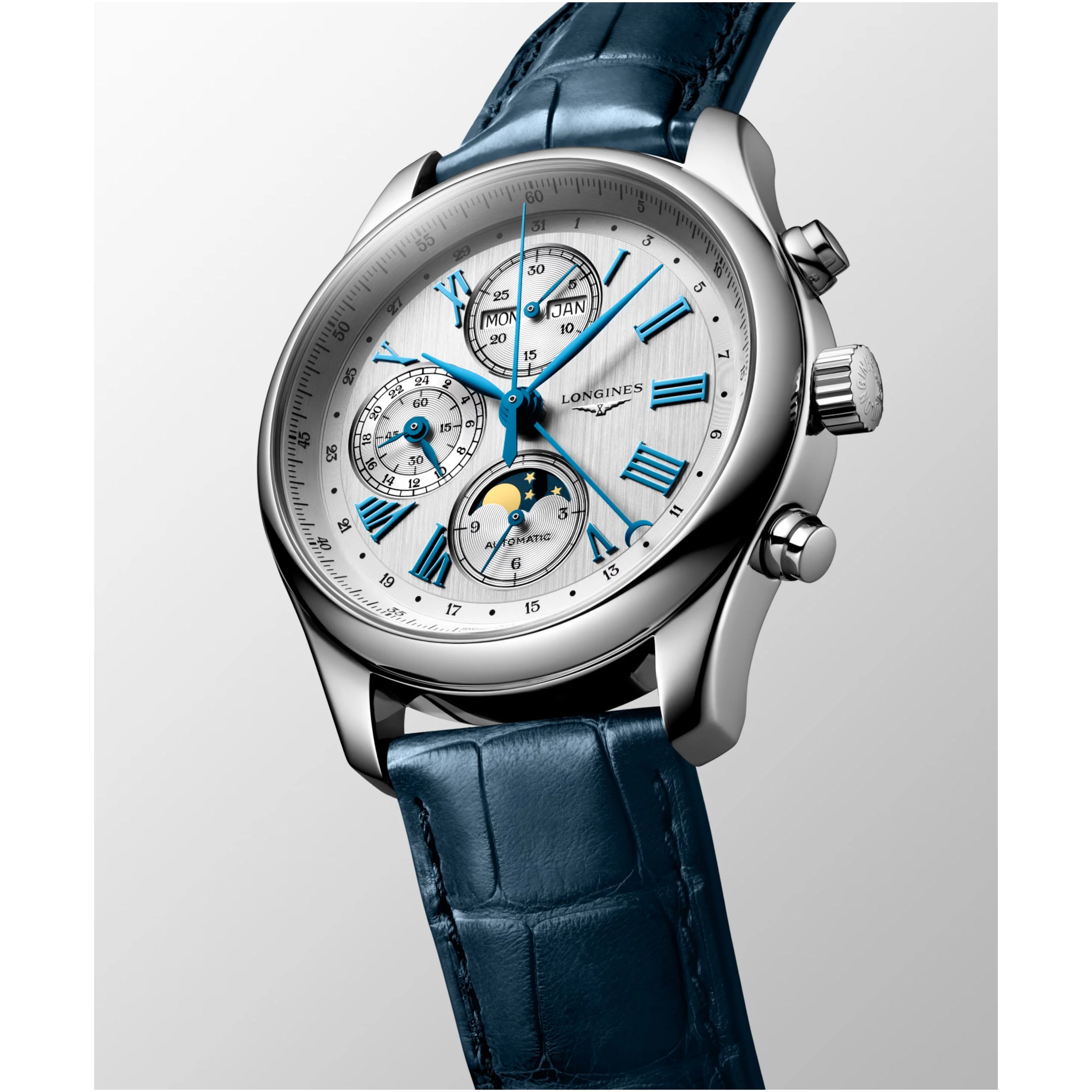 Masters Silver Blue Moon 42mm Watch L2.773.4.71.2