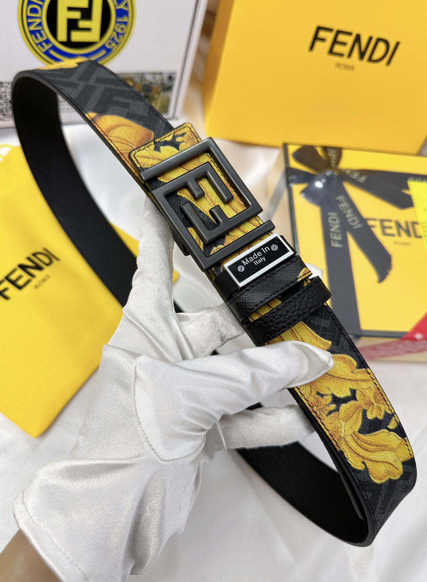 Fendi Leather Belts 1:1 Mirror Version