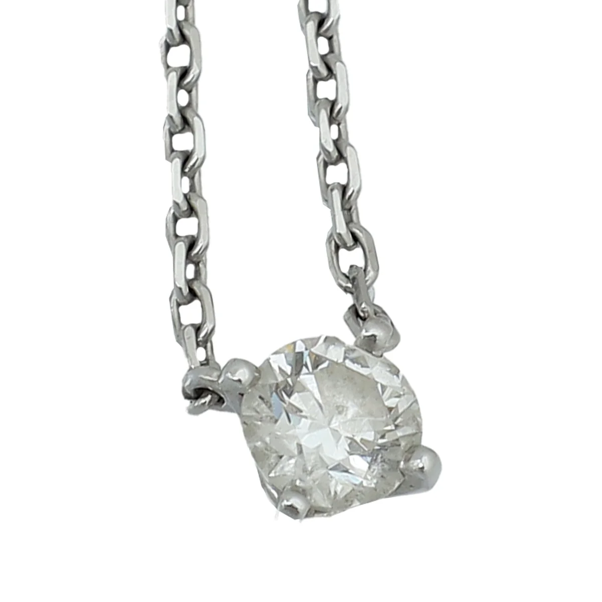 Cartier 18K White Gold Diamond 1895 Necklace
