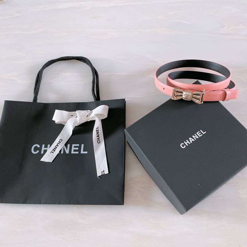 Chanel Belt With Ribbon Buckle Pink Women Belt 30MM