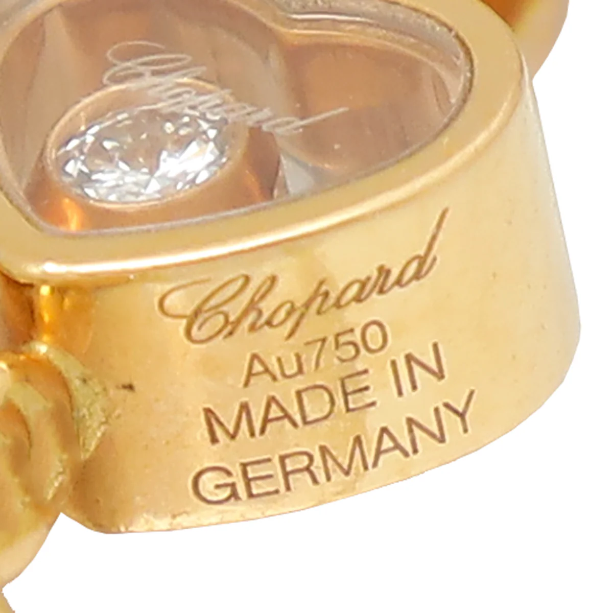 Chopard 18K Rose Gold Diamond Happy Hearts Necklace