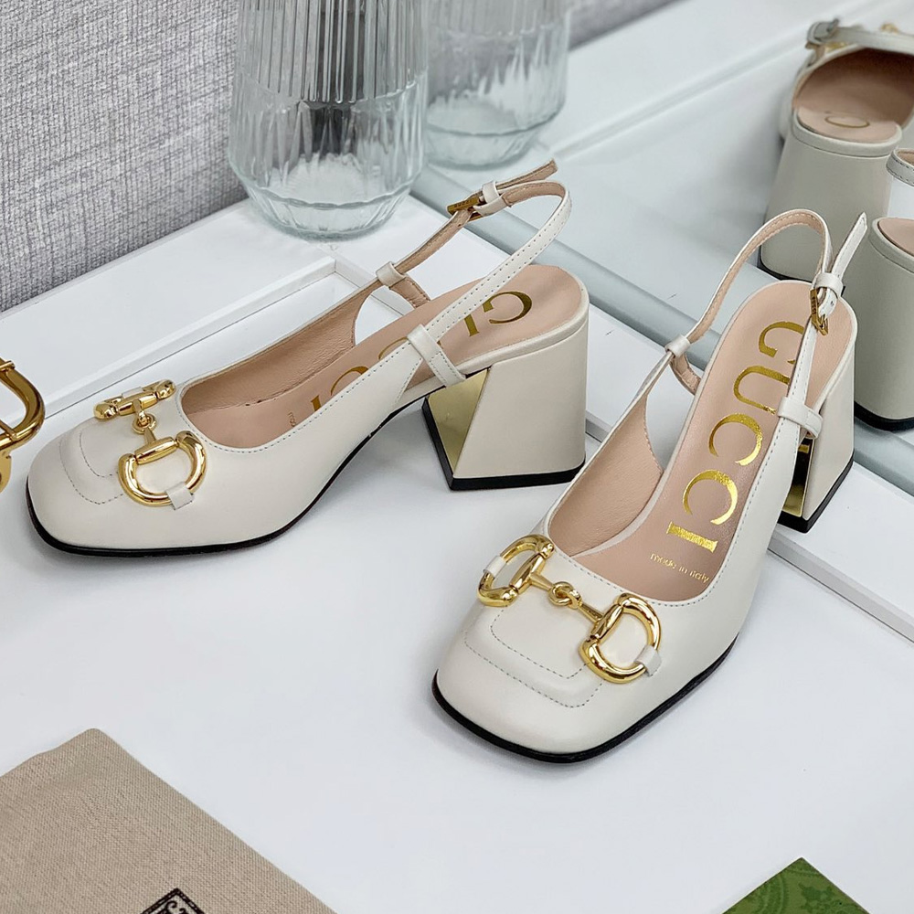 Gucci Buckle High Heels  Slide Sandal (Replica)