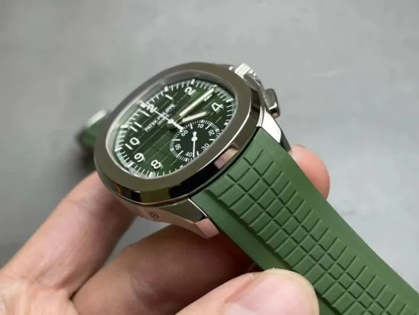 Aquanaut 5968A-001 Chronograph 42.2 mm,Steel,5968A-001 Green Strap