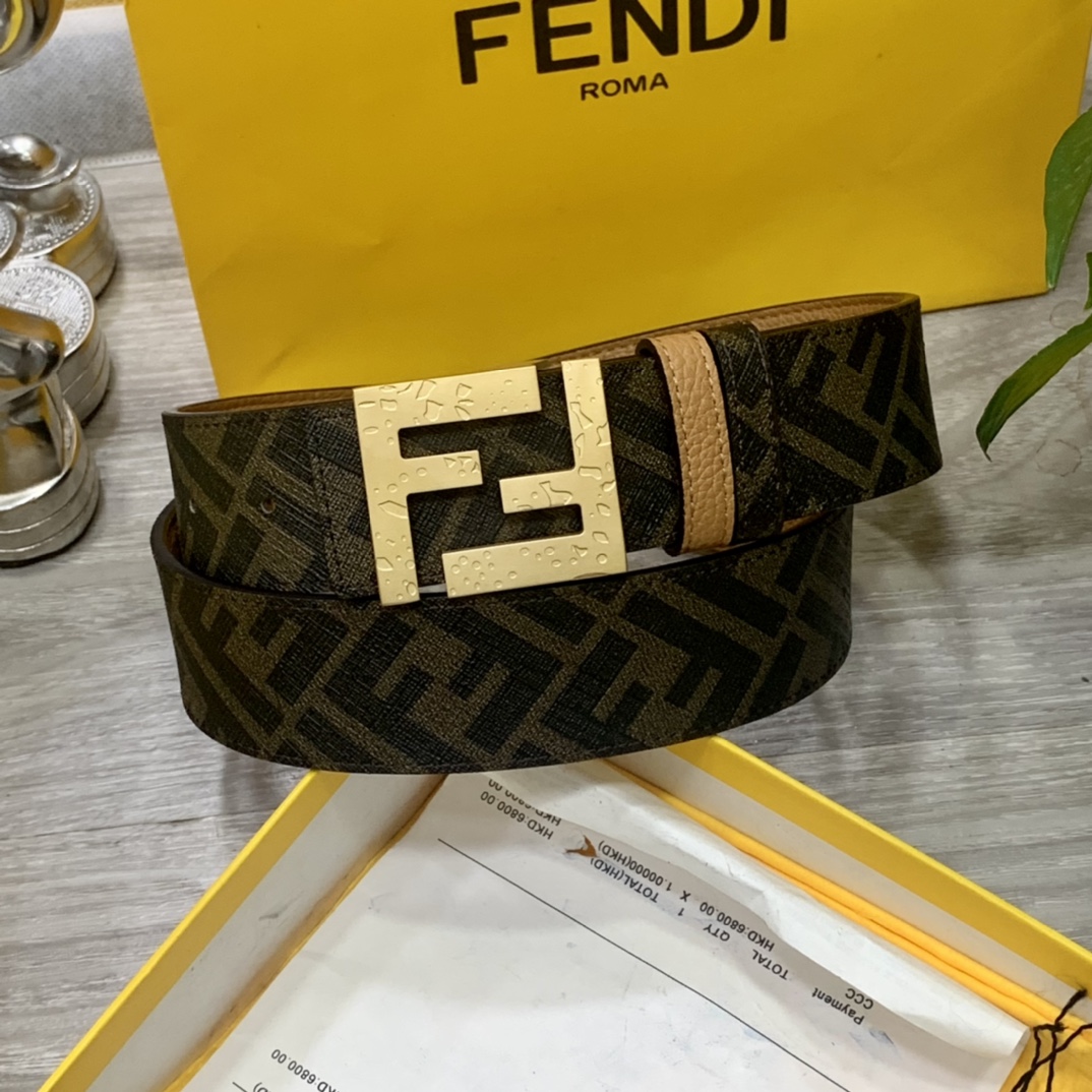 Fendi Leather Belts 1:1 Mirror Version