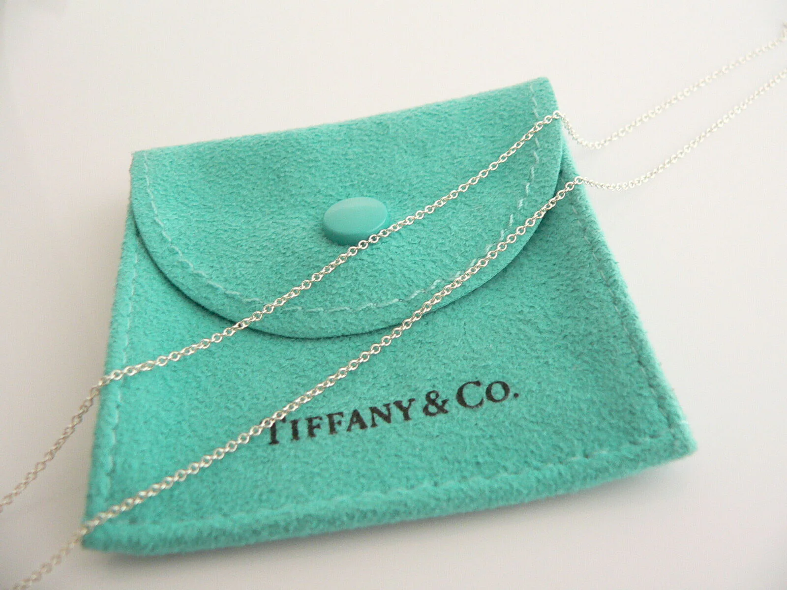 Tiffany Co Diamond Daisy Key Necklace Nature Pendant 18 In Chain Silver Gift Art