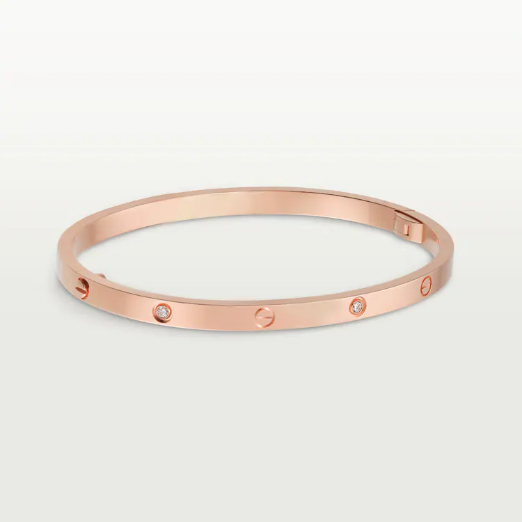 Cartier LOVE BRACELET, SMALL MODEL, 6 DIAMONDS, Rose Gold
