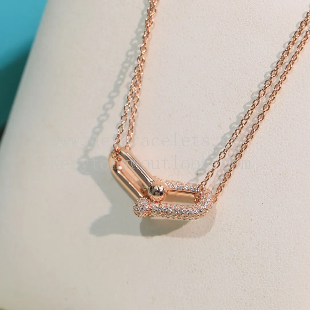 Tiffany HardWear Double Link Pendant Yellow Gold/White Gold/Rose Gold