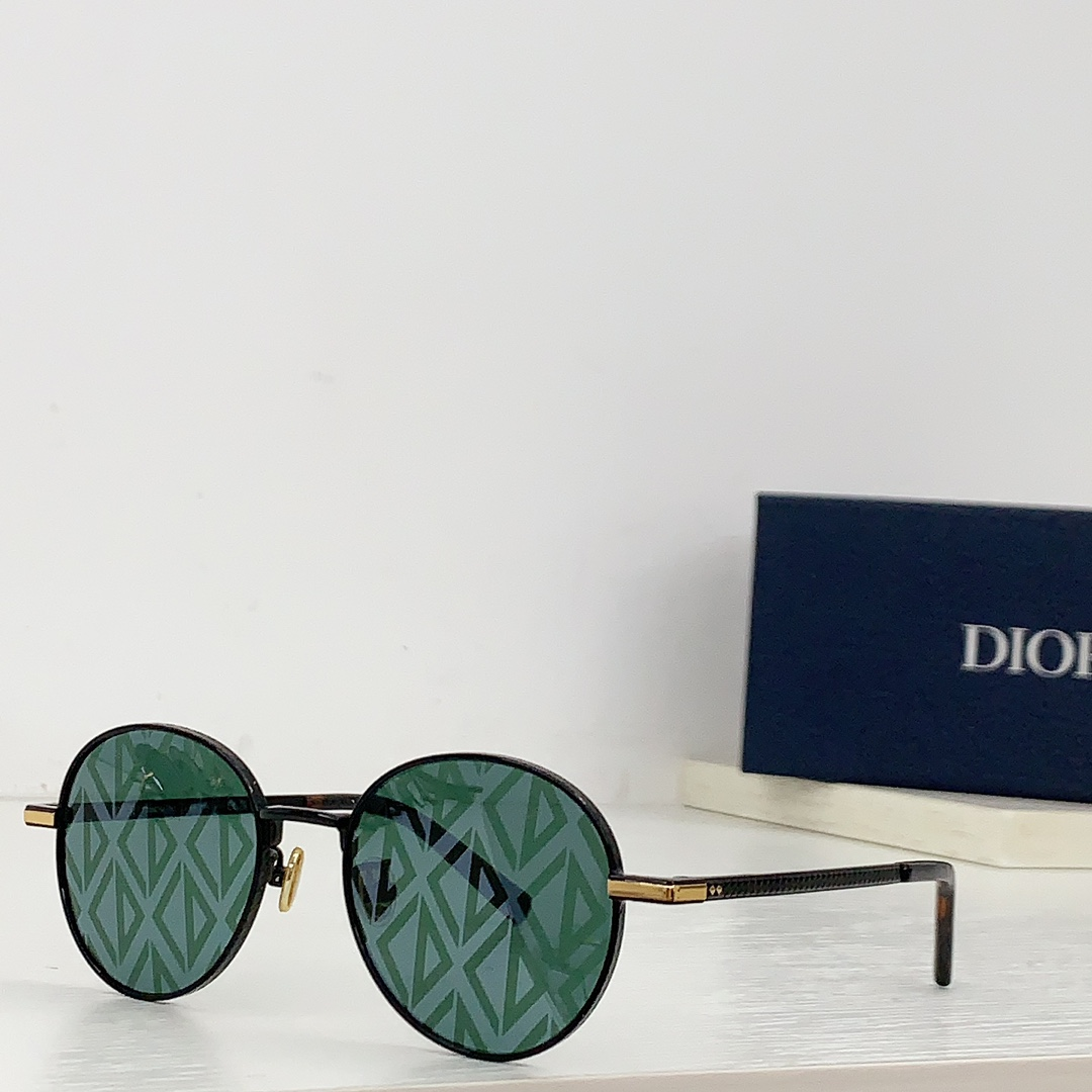 Dior Round Metal Sunglasses Top Quality (Replica）