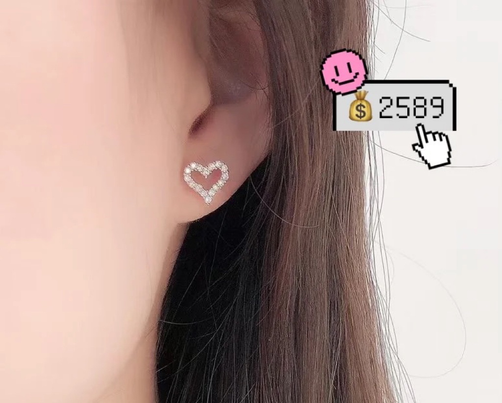 Tiffany Diamond Heart Earrings