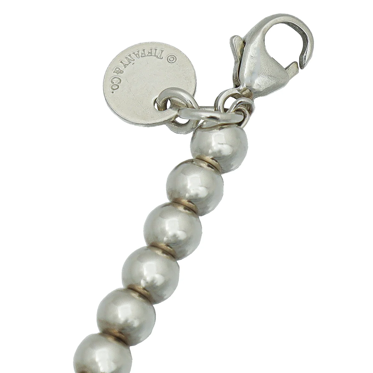 Tiffany & Co Blue Heart Bead Necklace