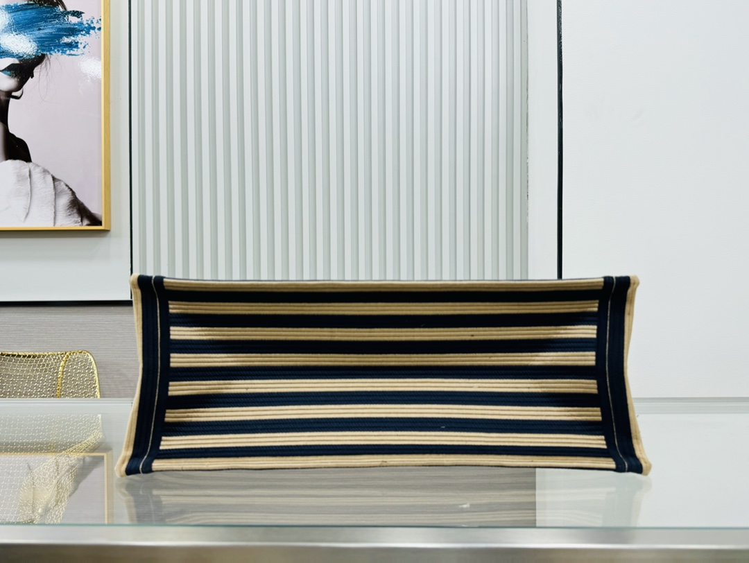 Dior Book Tote Thick Thread Thick Fabric Shoulder Bag Handbag