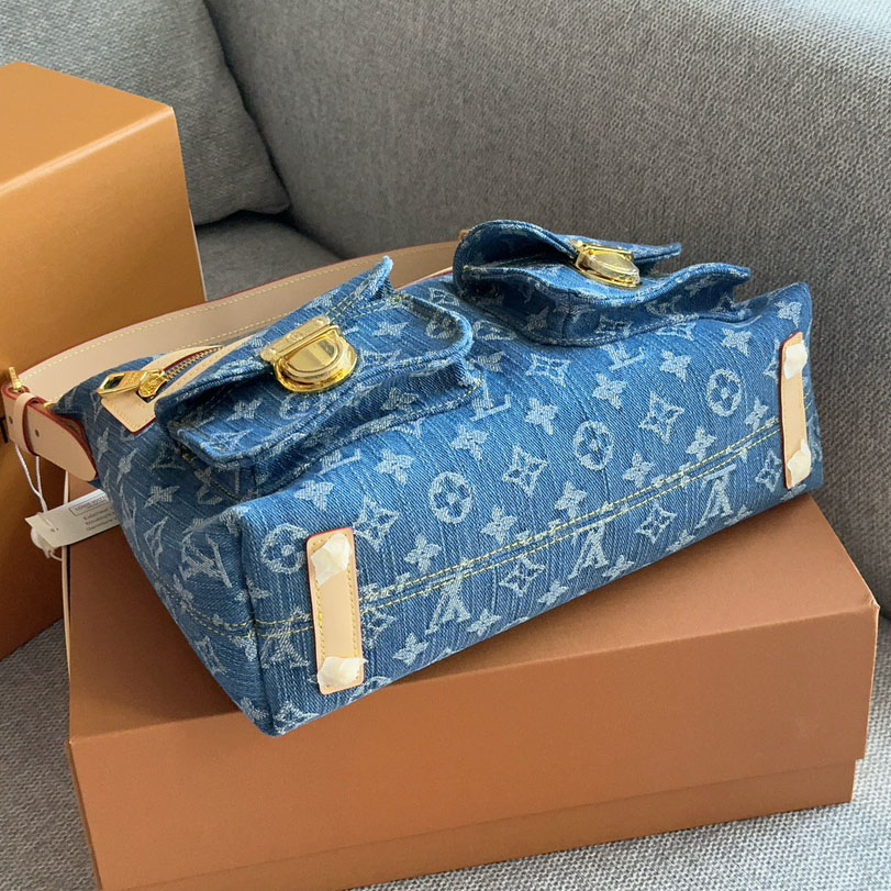 Louis Vuitton LV Baggy Denim Shoulder Bag Handbag(Replica)