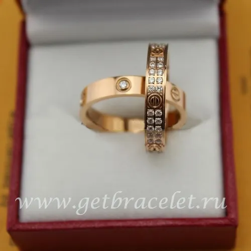 Cheap Cartier Love Ring Pink Gold Diamonds