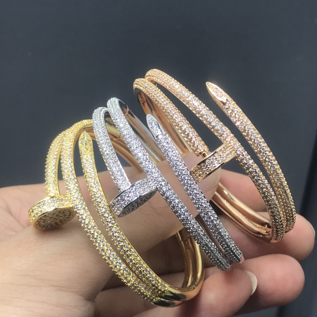 Cartier JUSTE UN CLOU BRACELET Dupe, Diamonds,Available in three colours