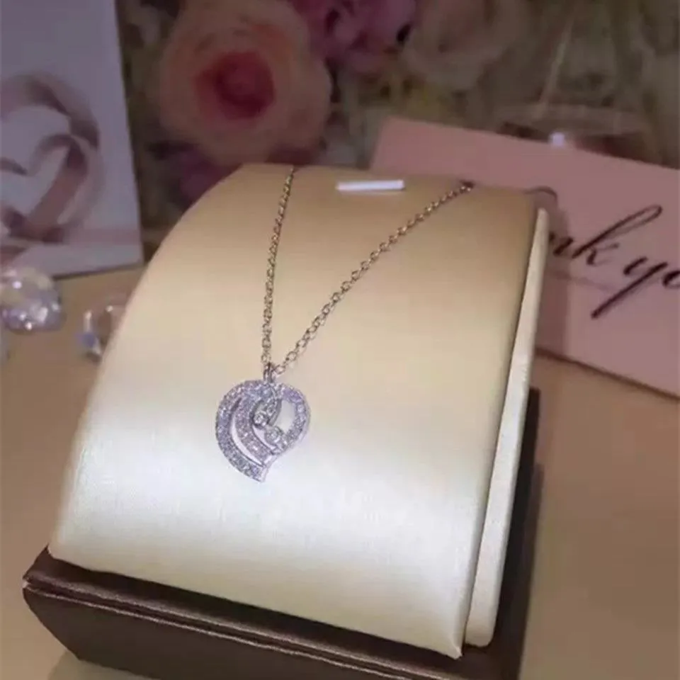 Tiffany Enchant Heart Pendant Necklace Sterling Silver Diamonds Cheap Jewellery 33725876