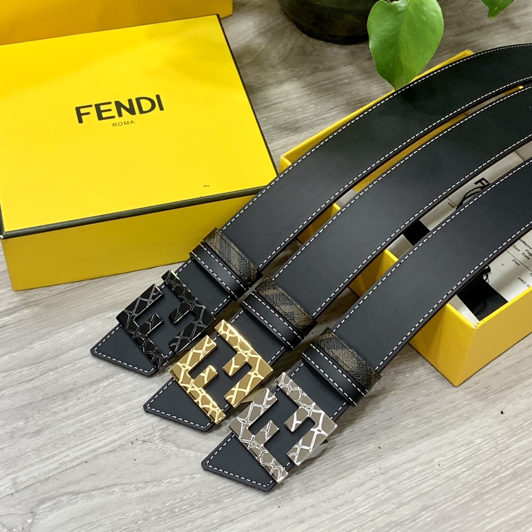 Fendi Leather Belts 1:1 Mirror Version