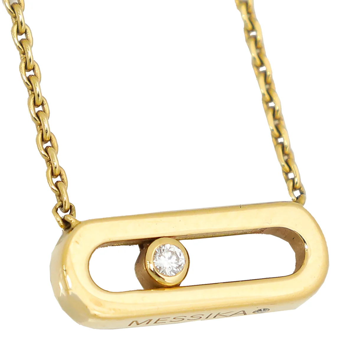 Messika 18K Yellow Gold Uno Move Diamond Necklace