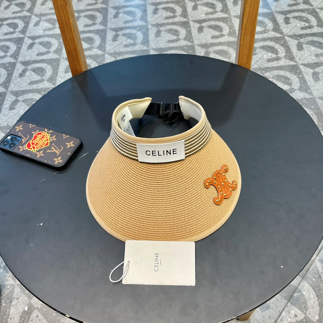 Celine Empty Top Hat UV Protection Large Brim Sunhat （Replica）