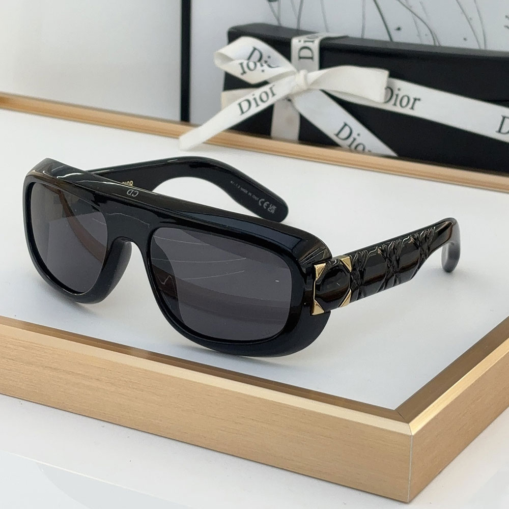 Dior Classic Logo Decorated Mirror Leg Acetate sunglasses  Top quality (Replica）
