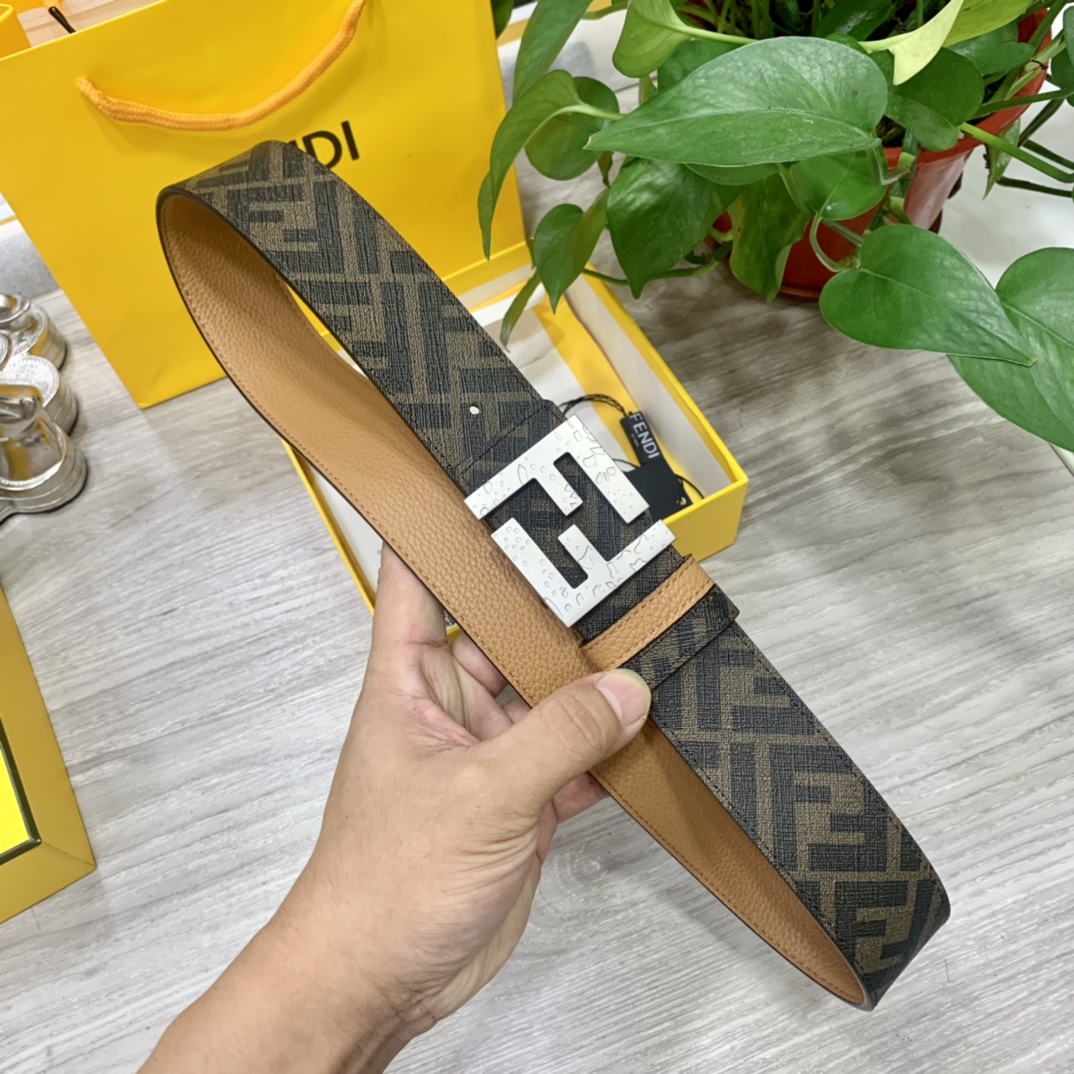 Fendi Leather Belts 1:1 Mirror Version