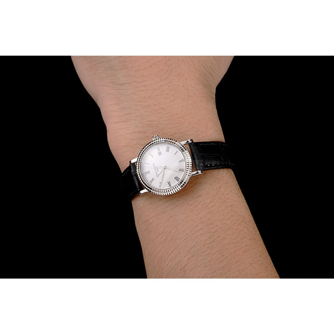 Calatrava Roman Dial White 28 mm, Stainless Steel