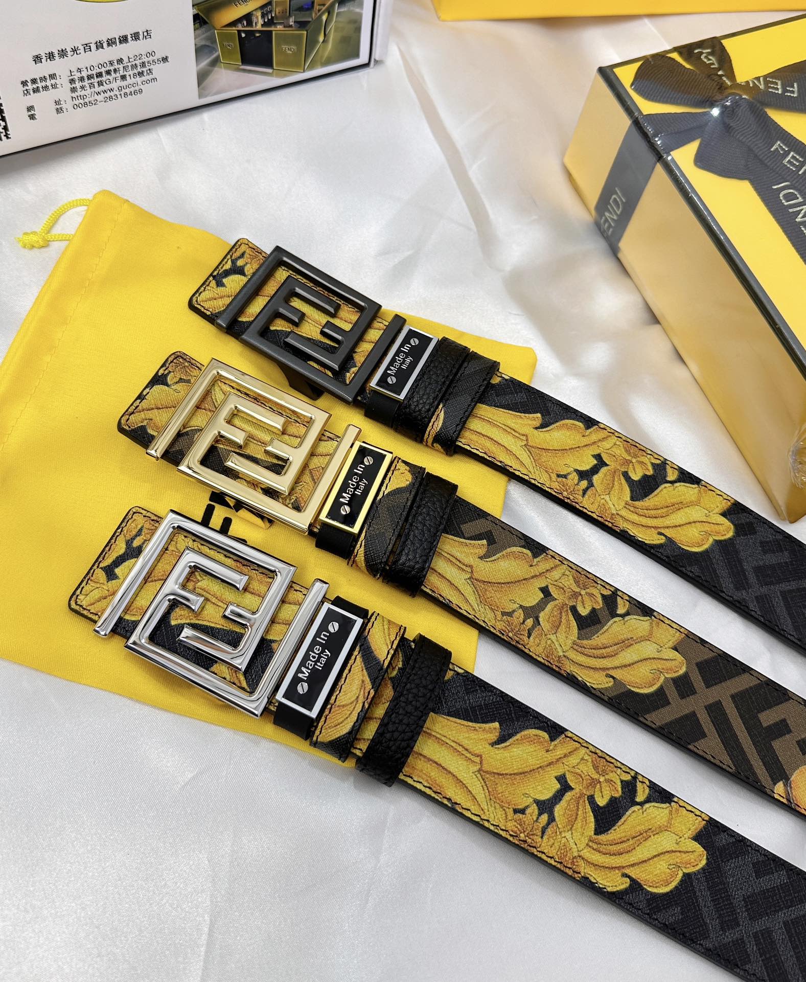 Fendi Leather Belts 1:1 Mirror Version