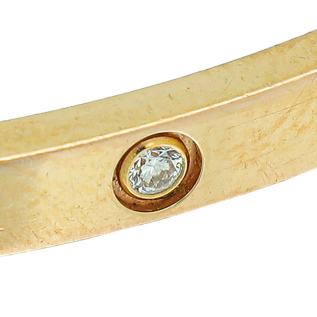 Cartier 18K Pink Gold 6 Diamonds Small Model Love Bracelet 16