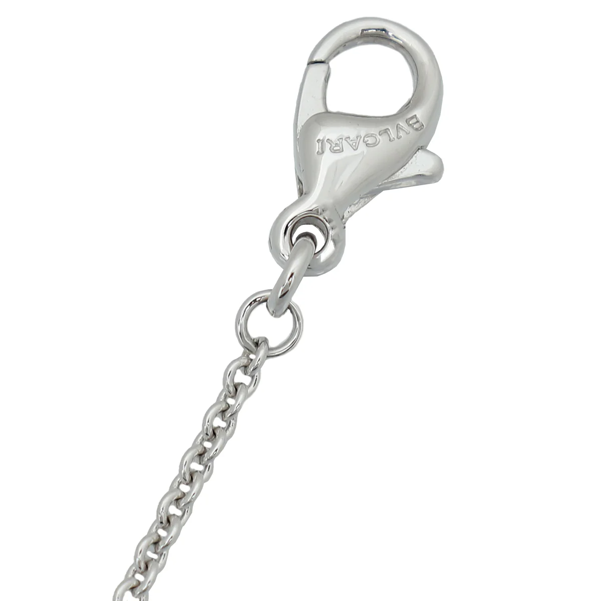 Bvlgari 18K White Gold Diamond B. Zero Lavalier Necklace