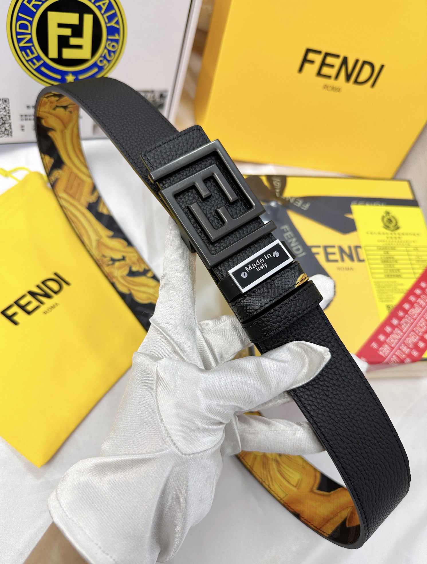 Fendi Leather Belts 1:1 Mirror Version