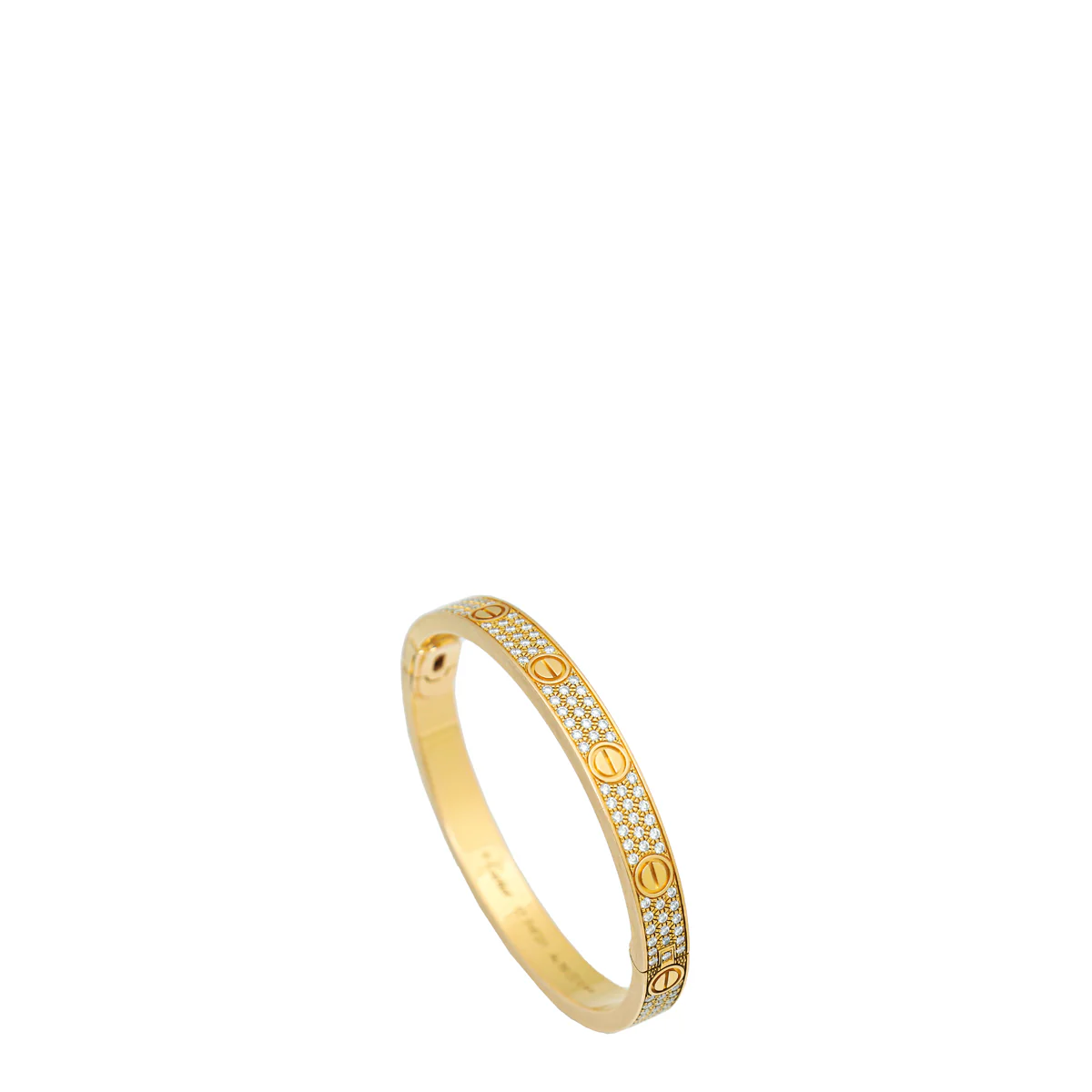 Cartier 18K Yellow Gold 204 Diamond Love Bracelet 17
